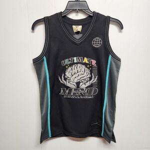 Watson Tank Jersey Mens XS Black Ultimate Mind Control Graphic Basketball Globe
